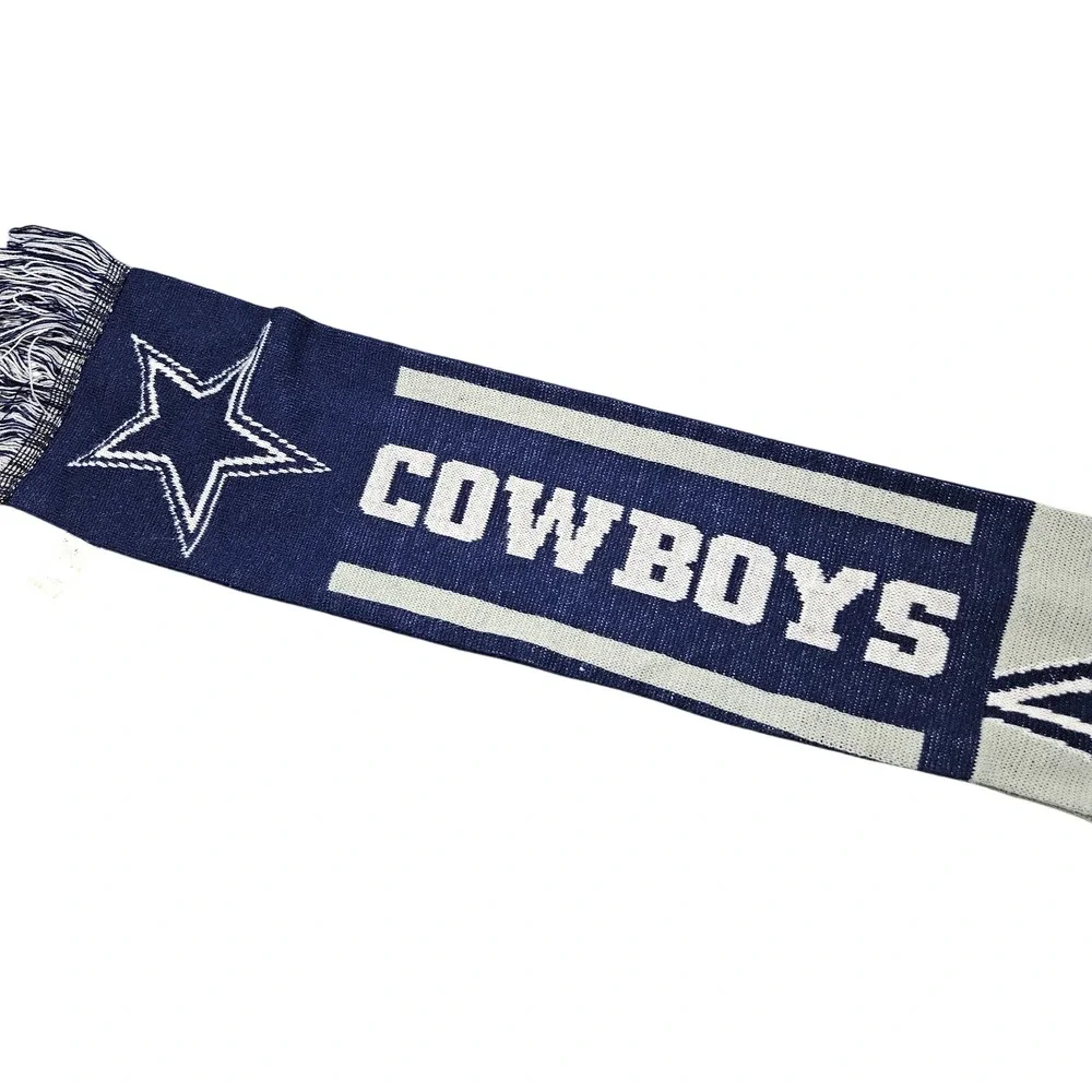 Dallas Cowboys Scarf Blue Knit Star Logo NFL Fan Gear Texas Football Team Spirit